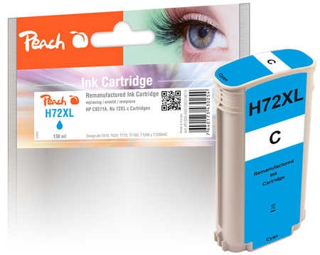 Peach Tintenpatrone cyan kompatibel zu HP No. 72, C9371A