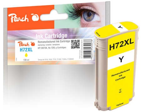 Peach Tintenpatrone gelb kompatibel zu HP No. 72, C9373A