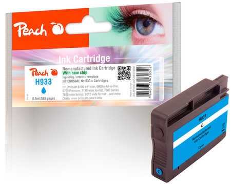 Peach Tintenpatrone cyan kompatibel zu No. 933, CN058AE