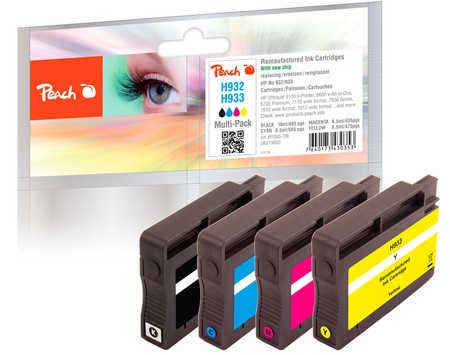 Peach Spar Pack Tintenpatronen kompatibel zu HP No. 932, No. 933