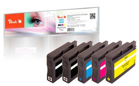 Peach Spar Pack Plus Tintenpatronen kompatibel zu HP No. 932, No. 933
