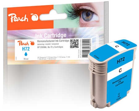 Peach Tintenpatrone cyan kompatibel zu HP No. 72, C9398A