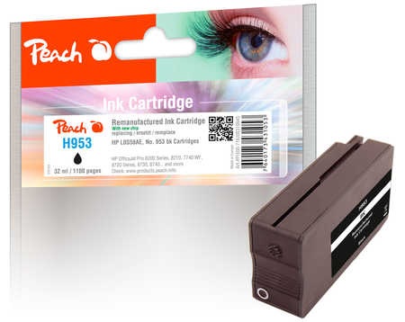 Peach Tintenpatrone schwarz kompatibel zu HP No. 953, L0S58AE