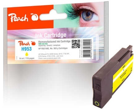 Peach Tintenpatrone gelb kompatibel zu HP No. 953, F6U14AE