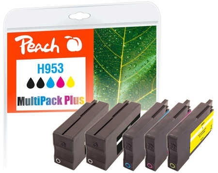 Peach Spar Pack Plus Tintenpatronen kompatibel zu HP No. 953