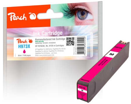 Peach Tintenpatrone magenta HC kompatibel zu HP No. 973X, F6T82AE