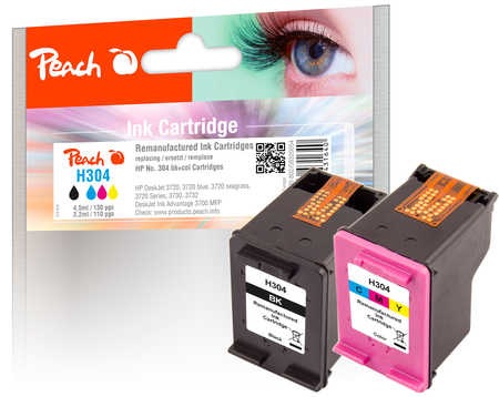 Peach Spar Pack Druckköpfe kompatibel zu HP No. 304