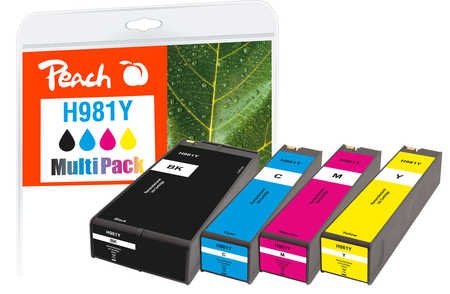 Peach Spar Pack Tintenpatronen kompatibel zu HP No. 981Y