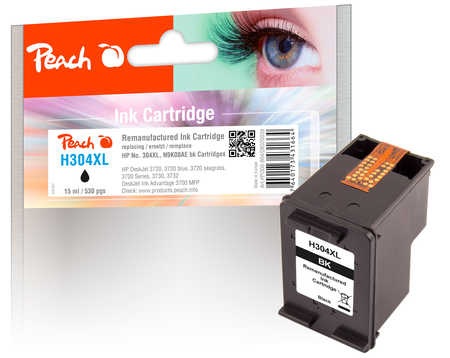 Peach Druckkopf schwarz kompatibel zu HP No. 304XL bk, N9K08AE