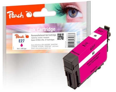 Peach Tintenpatrone magenta kompatibel zu Epson No. 27 m, T2703