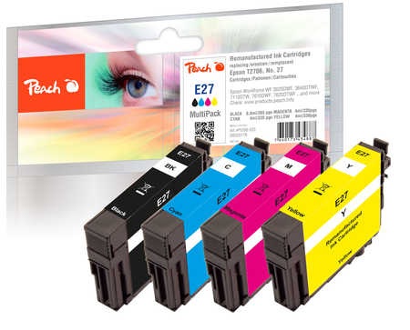 Peach Spar Pack Tintenpatronen kompatibel zu Epson No. 27, T2706