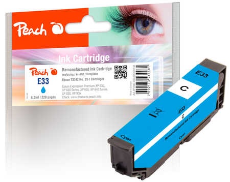 Peach Tintenpatrone cyan kompatibel zu Epson No. 33 c, T3342