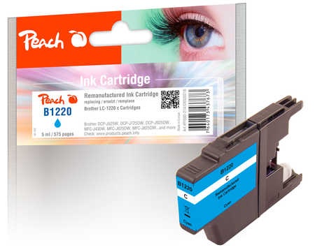 Peach Tintenpatrone cyan kompatibel zu Brother LC-1220C