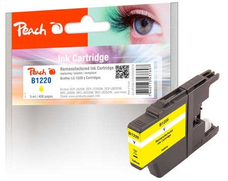 Peach Tintenpatrone gelb kompatibel zu Brother LC-1220Y