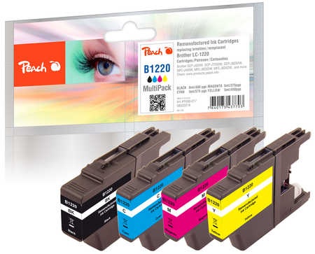 Peach Spar Pack Tintenpatronen kompatibel zu Brother LC-1220