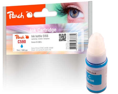 Peach Tintenbehälter cyan kompatibel zu Canon GI-590C