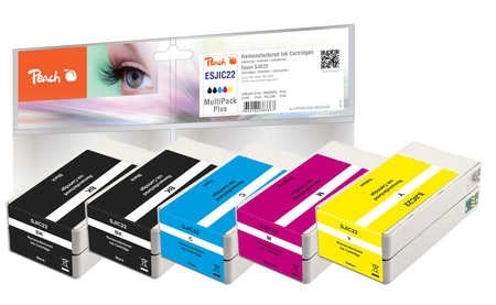 Peach Spar Pack Plus Tintenpatronen kompatibel zu Epson S020601*2, S020602, S020603, S020604
