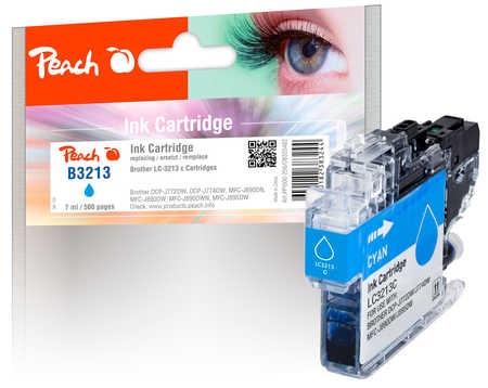 Peach Tintenpatrone cyan kompatibel zu Brother LC-3213C