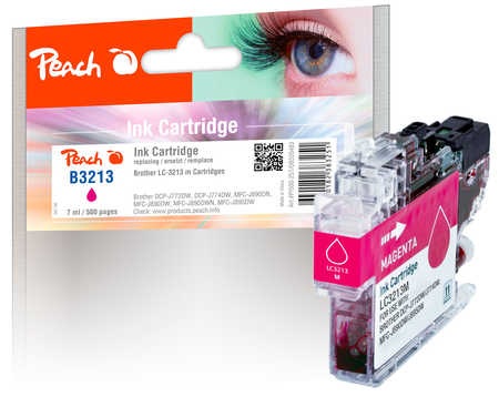 Peach Tintenpatrone magenta kompatibel zu Brother LC-3213M