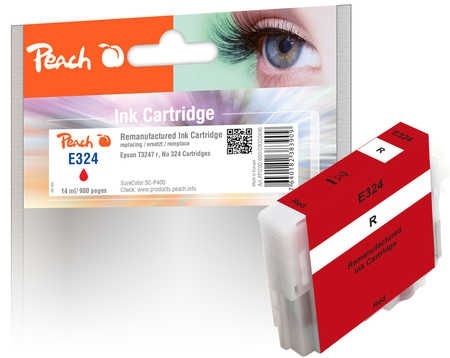 Peach Tintenpatrone rot kompatibel zu Epson No. 324, T3247