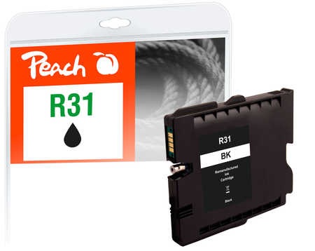 Peach Tintenpatrone schwarz kompatibel zu Ricoh GC31K