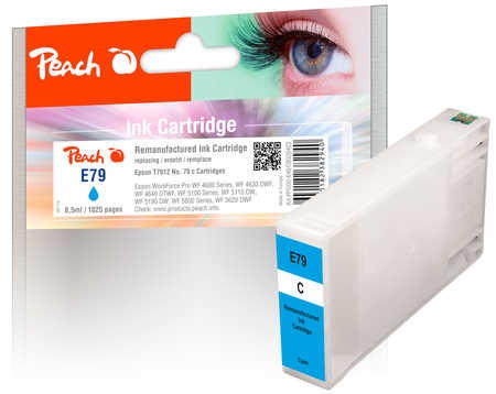 Peach Tintenpatrone cyan kompatibel zu Epson No. 79, T7912