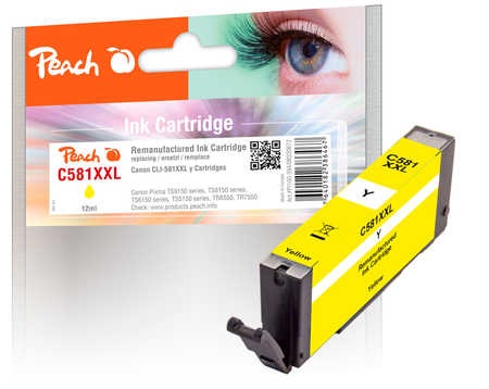 Peach Tintenpatrone XXL gelb kompatibel zu Canon CLI-581XXL y
