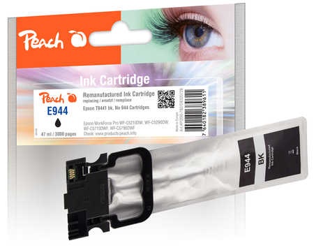 Peach Tintenpatrone schwarz kompatibel zu Epson T9441, No. 944 bk