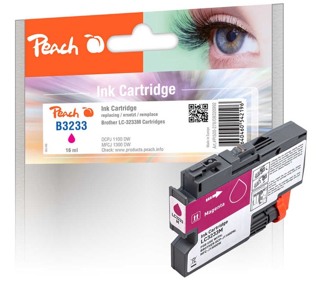 Peach Tintenpatrone magenta kompatibel zu Brother LC-3233M