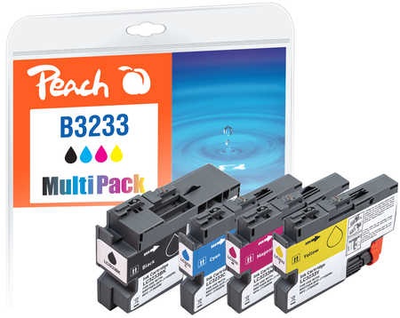Peach Spar Pack Tintenpatronen kompatibel zu Brother LC-3233VALP
