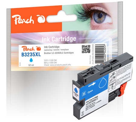 Peach Tintenpatrone cyan kompatibel zu Brother LC-3235XLC
