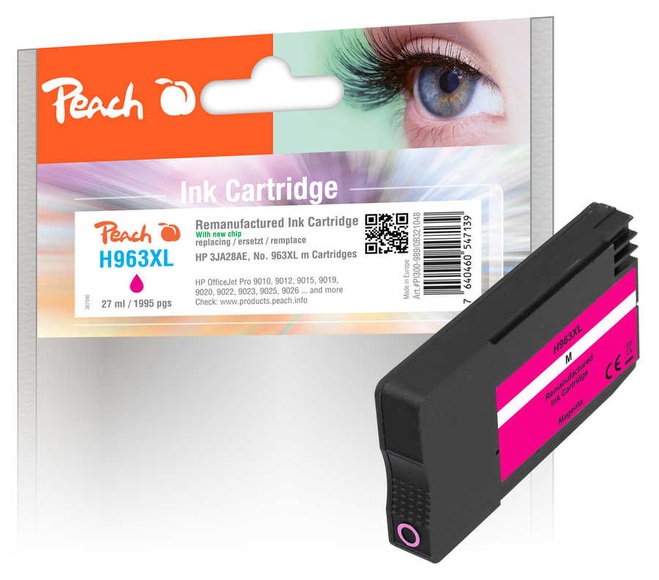 Peach H963XLM Druckerpatrone XL ma ersetzt HP No. 963XL M, 3JA28AE für z.B. HP OfficeJet Pro 9022 e, HP OfficeJet Pro 9012 e, HP OfficeJet Pro 9010