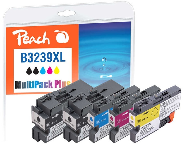 Peach Spar Pack Plus Tintenpatronen, kompatibel zu Brother LC-3239XL