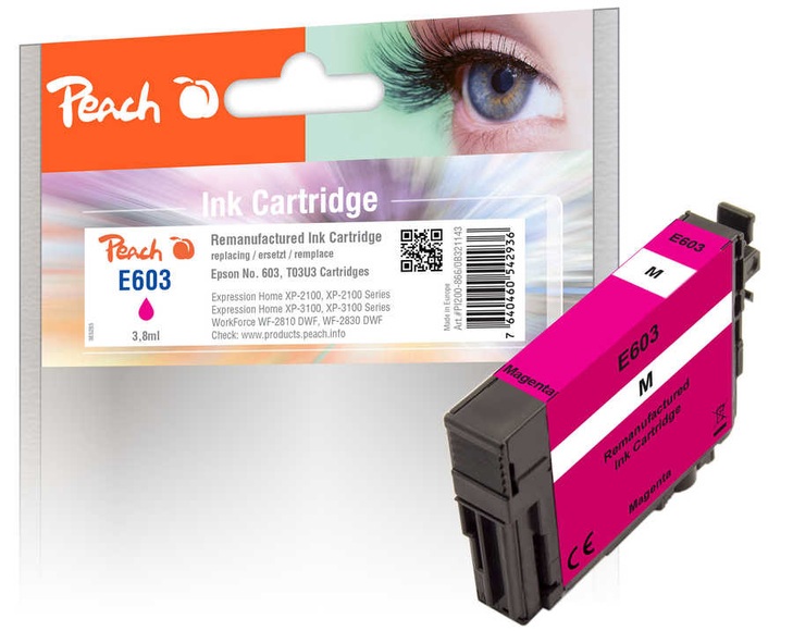 Peach Tintenpatrone magenta kompatibel zu Epson No. 603, T03U3