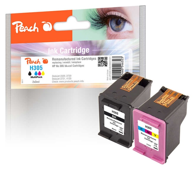 Peach Spar Pack Druckköpfe kompatibel zu HP No. 305, 3YM61AE, 3YM60AE
