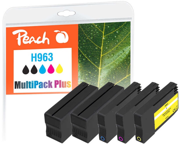 Peach Spar Pack Plus Tintenpatronen kompatibel zu HP No. 963, 6ZC70AE