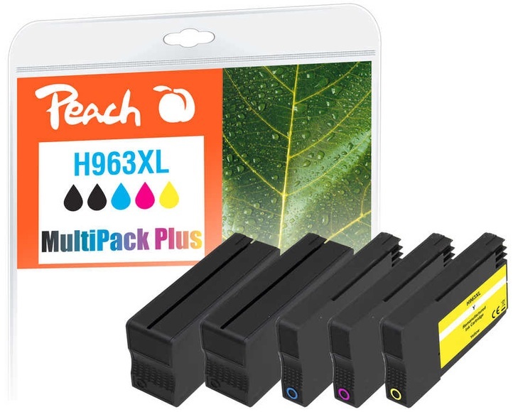 Peach Spar Pack Plus Tintenpatronen kompatibel zu HP No. 963XL