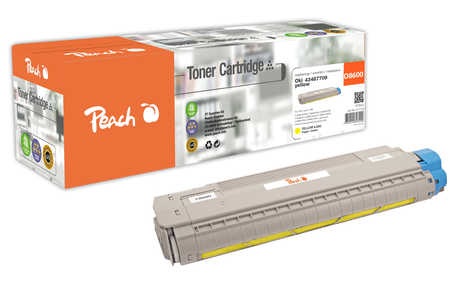Peach Tonermodul gelb kompatibel zu OKI 43487709