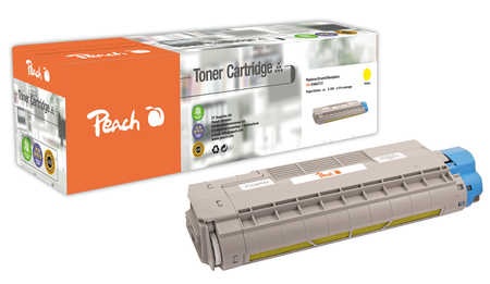 Peach Tonermodul gelb kompatibel zu OKI C5850, 43865721