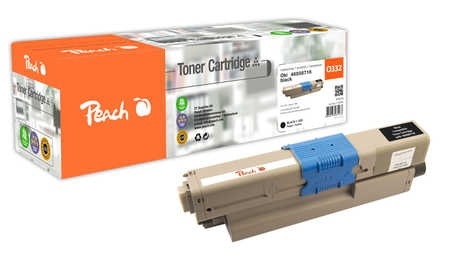 Peach Tonermodul schwarz kompatibel zu OKI 46508716