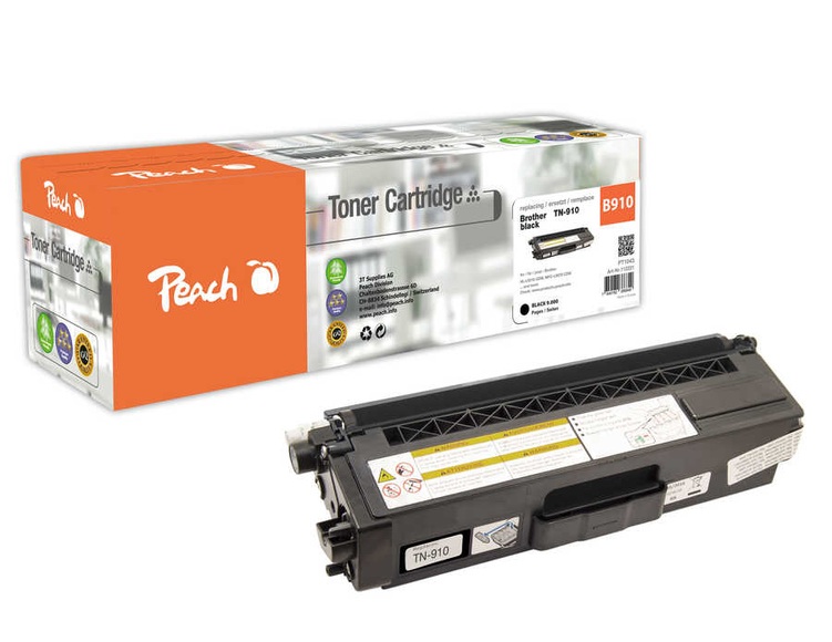 Peach Tonermodul schwarz kompatibel zu Brother TN-910BK