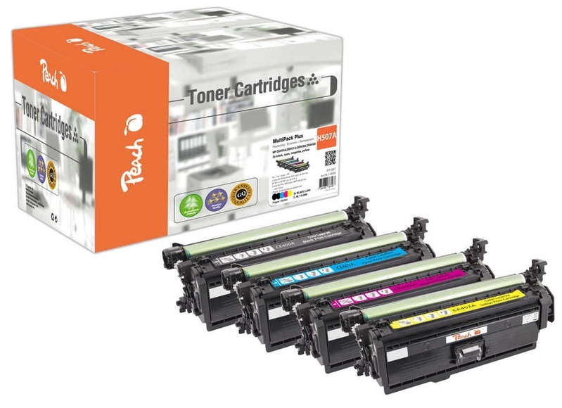 Peach Spar Pack Plus Tonermodule kompatibel zu HP HP 507, CE400A*2, CE401A, CE402A, CE403A