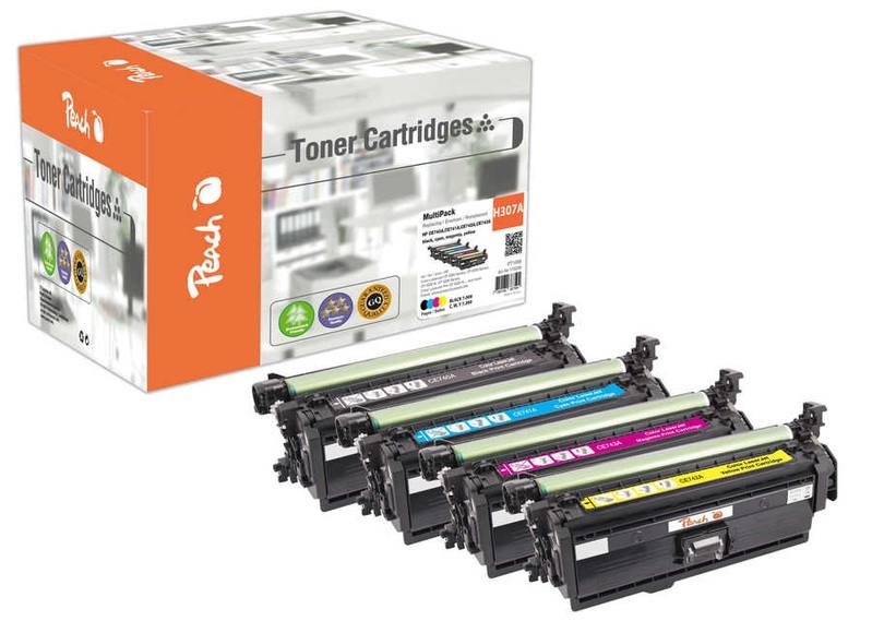 Peach Spar Pack Tonermodule kompatibel zu HP HP 307A, CE740A, CE741A, CE742A, CE743A