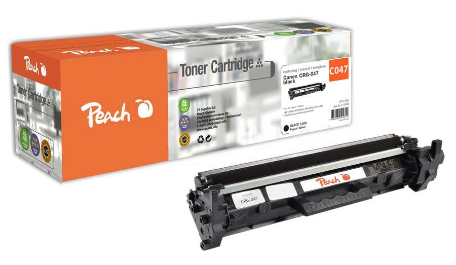 Peach Tonermodul schwarz kompatibel zu Canon CRG-047 bk, 2164C002