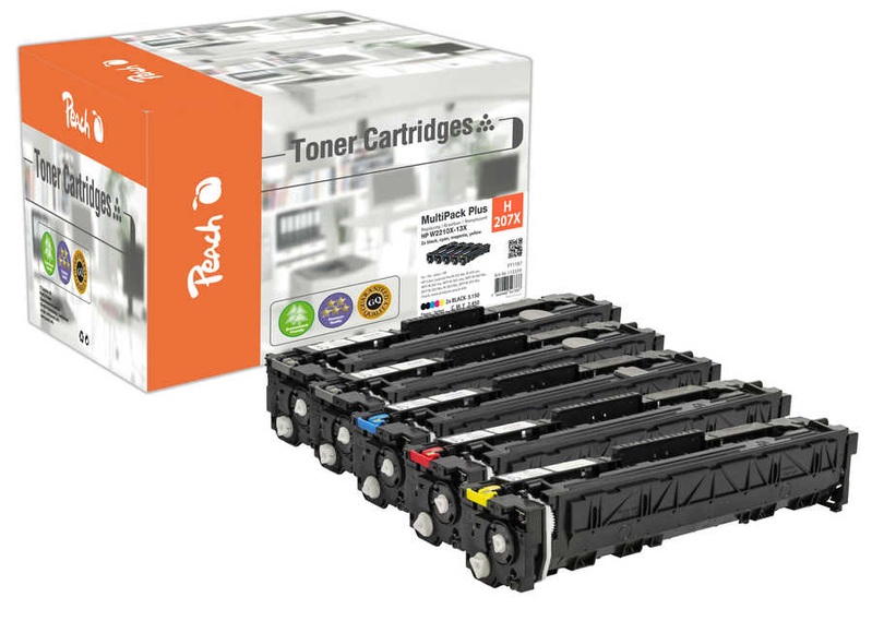 Peach Spar Pack Plus Tonermodule kompatibel zu HP No. 207X, W2210X*2, W2211X, W2212X, W2213X