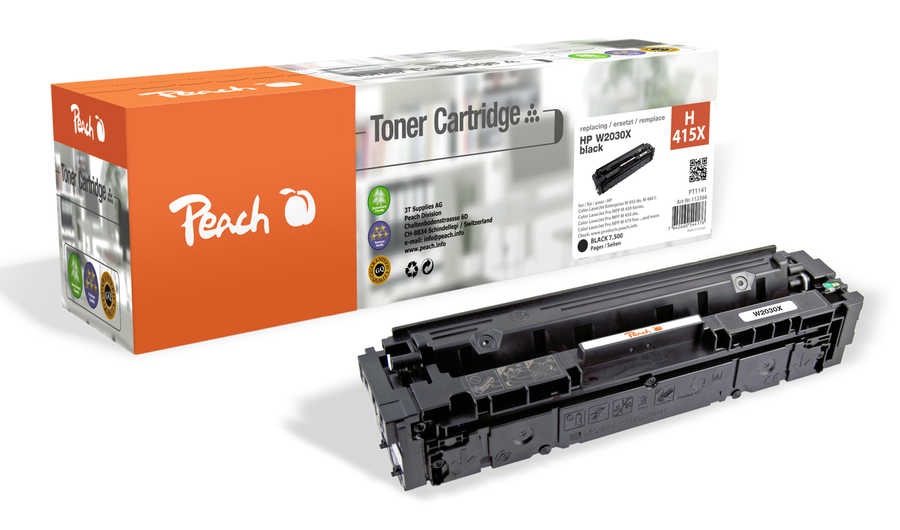 Peach Tonermodul schwarz kompatibel zu HP 415X, W2030X