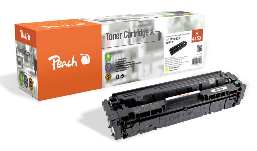 Peach Tonermodul gelb kompatibel zu HP 415X, W2032X