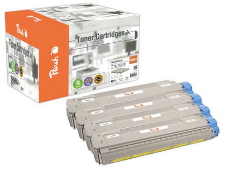 Peach Spar Pack Tonermodule kompatibel zu 46471104, 46471103, 46471102, 46471101