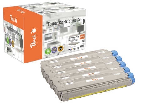 Peach Spar Pack Plus Tonermodule kompatibel zu 46471104*2, 46471103, 46471102, 46471101