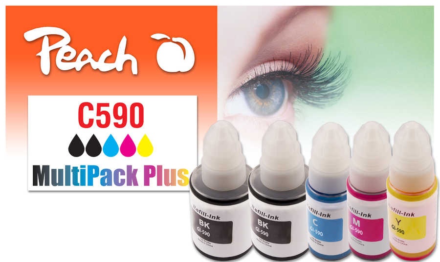 Peach Spar Pack Plus Tintenpatronen, kompatibel zu GI-590